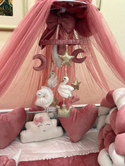 Rosy Swan Dreamland Crib Set