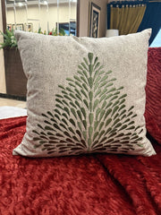 Bloom Embroidered Jute Cushion