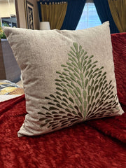 Bloom Embroidered Jute Cushion