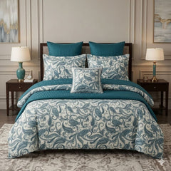 Teal Paisley